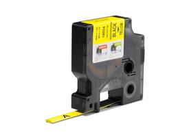 Labeltape Dymo Rhino industrieel krimpkous 9mm zwart op geel