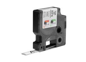 Labeltape Dymo Rhino industrieel krimpkous 12mm zwart op wit