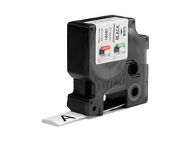 Labeltape Dymo Rhino industrieel krimpkous 19mm zwart op wit