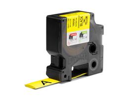 Labeltape Dymo Rhino industrieel krimpkous 19mm zwart op geel
