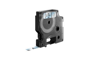 Labeltape Dymo LabelManager D1 polyester 9mm zwart op transparant