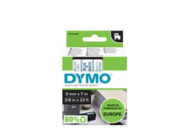 Labeltape Dymo LabelManager D1 polyester 9mm blauw op wit