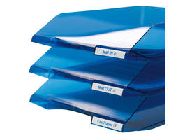 Labeltape Dymo LabelManager D1 polyester 9mm blauw op wit