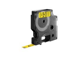 Labeltape Dymo LabelManager D1 polyester 9mm zwart op geel