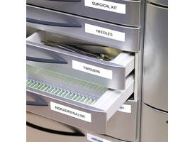 Labeltape Dymo LabelManager D1 polyester 6mm zwart op wit