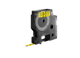 Labeltape Dymo LabelManager D1 polyester 6mm zwart op geel