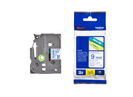 Labeltape Brother P-touch TZe-223 standaard 9mm blauw op wit