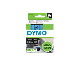 Labeltape Dymo LabelManager D1 polyester 9mm zwart op blauw