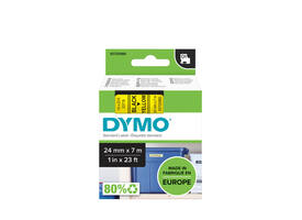 Labeltape Dymo LabelManager D1 polyester 24mm zwart op geel