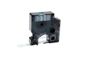 Labeltape Dymo LabelManager D1 polyester 12mm wit op transparant
