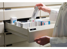 Labeltape Dymo LabelManager D1 polyester 19mm wit op zwart