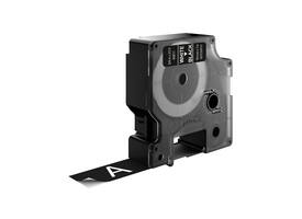 Labeltape Dymo LabelManager D1 polyester 19mm wit op zwart