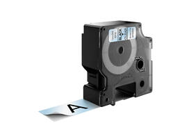 Labeltape Dymo LabelManager D1 polyester 24mm zwart op transparant