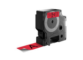 Labeltape Dymo LabelManager D1 polyester 24mm zwart op rood