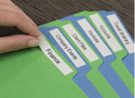 Labeltape Dymo LabelManager D1 polyester 19mmx5,5m zwart op wit