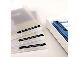 Labeltape Dymo LabelManager D1 polyester 24mm wit op zwart