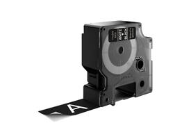Labeltape Dymo LabelManager D1 polyester 24mm wit op zwart