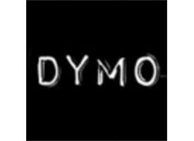 Reliëftape Dymo embossing plastic 9mm wit op zwart