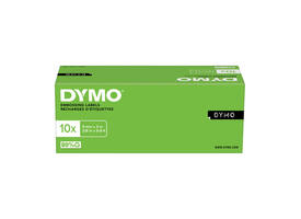 Reliëftape Dymo embossing vinyl 9mm wit op rood
