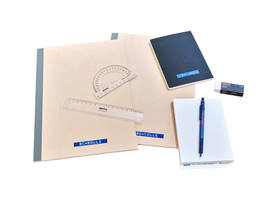Reliëftape Dymo embossing vinyl 9mm wit op blauw