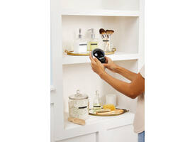 Reliëftape Dymo embossing vinyl 9mm wit op blauw
