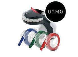 Reliëftape Dymo embossing vinyl 9mm assorti 3 stuks