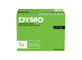 Reliëftape Dymo embossing vinyl 9mm assorti 3 stuks