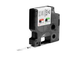 Labeltape Dymo Rhino industrieel vinyl 9mm zwart op wit