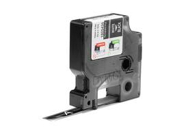 Labeltape Dymo Rhino industrieel vinyl 12mm wit op zwart
