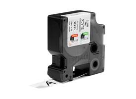 Labeltape Dymo Rhino industrieel vinyl 19mm zwart op wit