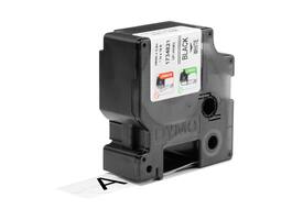 Labeltape Dymo Rhino industrieel zelflaminerend 24mm zwart op wit