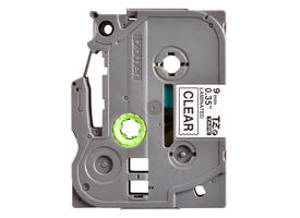 Labeltape Brother P-touch TZe-121 standaard 9mm zwart op transparant