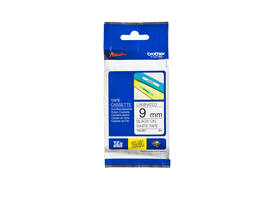 Labeltape Brother P-touch TZe-221 standaard 9mm zwart op wit