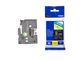 Labeltape Brother P-touch TZe-325 standaard 9mm wit op zwart