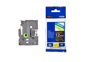 Labeltape Brother P-touch TZe-335 standaard 12mm wit op zwart
