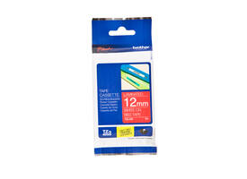 Labeltape Brother P-touch TZe-435 standaard 12mm wit op rood