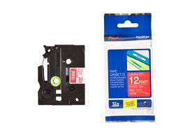 Labeltape Brother P-touch TZe-435 standaard 12mm wit op rood