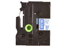 Labeltape Brother P-touch TZe-535 standaard 12mm wit op blauw