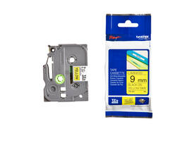 Labeltape Brother P-touch TZe-621 standaard 9mm zwart op geel