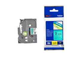 Labeltape Brother P-touch TZe-721 standaard 9mm zwart op groen