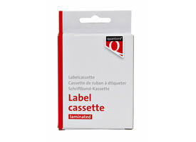 Labeltape Quantore TZe-231 12mmx8m zwart op wit