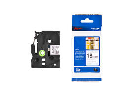Labeltape Brother P-touch TZe-N241 ongelamineerd 18mm zwart op wit
