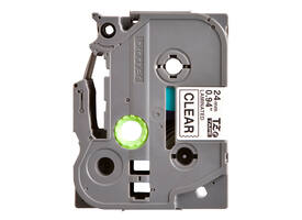 Labeltape Brother P-touch TZe-151 standaard 24mm zwart op transparant
