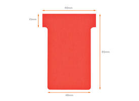 T-kaart Nobo nr.2 48mm rood 100 stuks