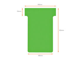 T-kaart Nobo nr.2 48mm groen 100 stuks