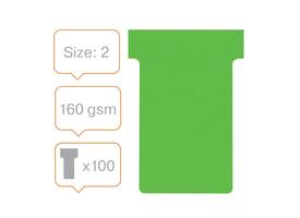 T-kaart Nobo nr.2 48mm groen 100 stuks