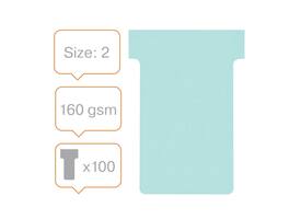 T-kaart Nobo nr.2 48mm blauw 100 stuks