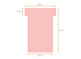 T-kaart Nobo nr.2 48mm roze 100 stuks