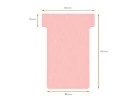 T-kaart Nobo nr.2 48mm roze 100 stuks