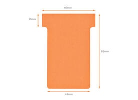 T-kaart Nobo nr.2 48mm oranje 100 stuks